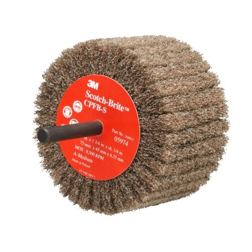 3M™ 05974 ScotchBrite™ Cut and Polish Flap Brush, Aluminum Oxide A MED