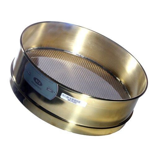 Advantech 1-1/4"BS8H ASTM Brass 8-Inch Half Height Test Sieve With Stainless Steel Wire Mesh Mesh Size 1 1 4 Inch Half