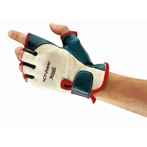 Ansell® 206702 ActivArmr® 07111 AntiVibration Gloves, Half Finge