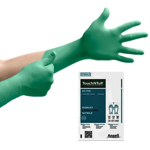 Ansell® 384231 TouchNTuff® 93700 Sterile Cleanroom Nitrile Gloves