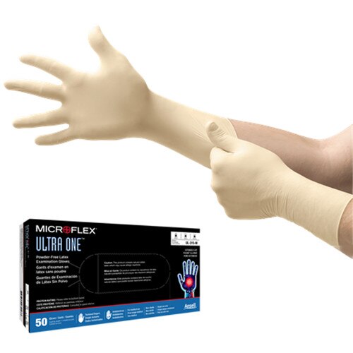 Ansell® UL-315-XL Microflex® Ultra One® UL-315 Latex Exam Gloves w