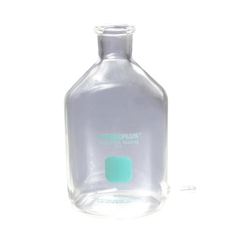 Corning® 61220500 PYREXPLUS® 500mL Wide Mouth Aspirator Bottle with Bottom