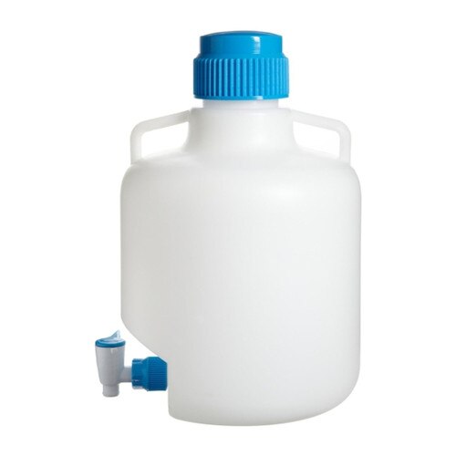 BelArt 118460025 Plastic Lab Carboy with Spigot & Handles, 10L, Autoclavab