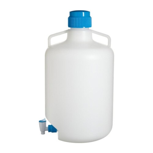 BelArt 118460050 Plastic Lab Carboy with Spigot & Handles, 20L, Autoclavab
