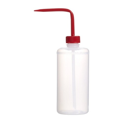 BelArt 116130500 Narrow Mouth Wash Bottle with Red Stem & Closure, 500mL,