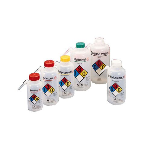 Nalgene® 24360506 Unitary™ Vented Wash Bottle for Sodium Hypochlorite (Ble