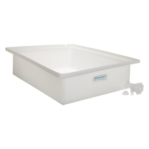 BelArt 162950000 Plastic Lab Tray with Faucet, L x W x H 23.5 x 17.5 x 6