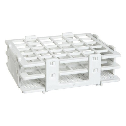 Bel-Art 187480013 No-Wire™ Half Size Test Tube Rack for 13mm Tubes, White P