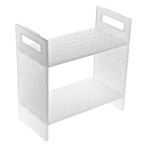BelArt 188540005 NMR Tube Rack, White Polypropylene, 72Place