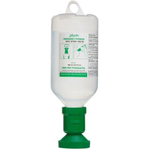 BelArt 248800053 Plum 0.9 Saline Eyewash Bottle Refill Pack, 3 x 500mL