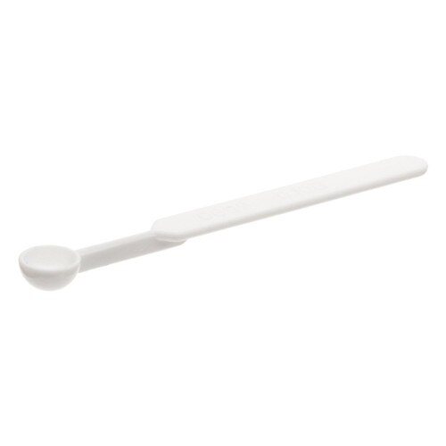 BelArt 367210010 Plastic Mini Sampler Spoons, 0.1mL, White Polystyrene