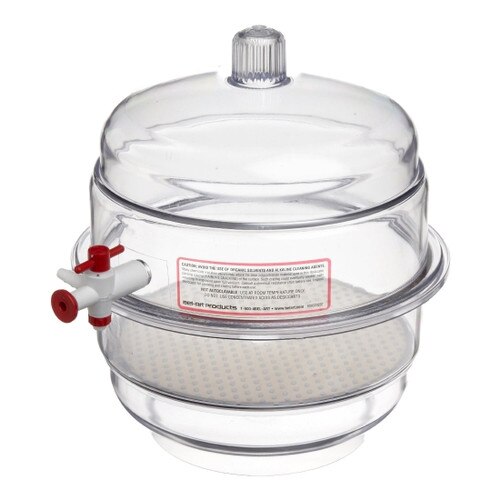 BelArt 420270000 Space Saver 230mm Vacuum Desiccator with Clear Polycarbon