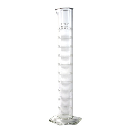 Corning 3025 1l Pyrex 1000ml Economy Graduated Cylinder With Double Metri