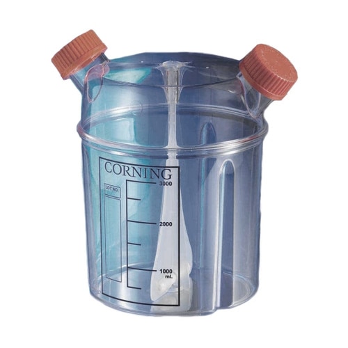 Corning® 3581 Sterile 3000mL Disposable Spinner Flask with Paddle & Shaft a