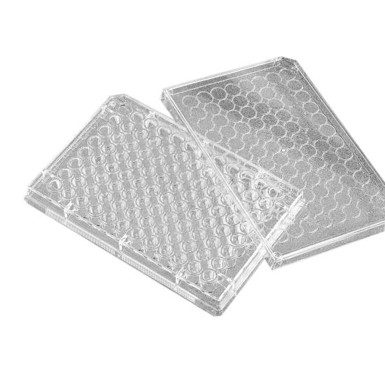 With Lid Case of 50 Corning 3596 Polystyrene Flat Bottom 96 Well TC-Treated Clear Microplate 360 microliter Well Volume