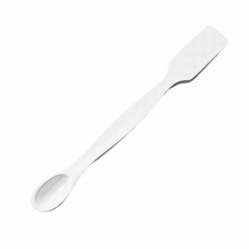CoorsTek® 60477 Glazed Porcelain Spatula with Sampling Spoon, Length 99mm,