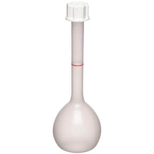 Kartell® 2415140500 Plastic Volumetric Flask with Screw Cap, Polypropylene, 500mL
