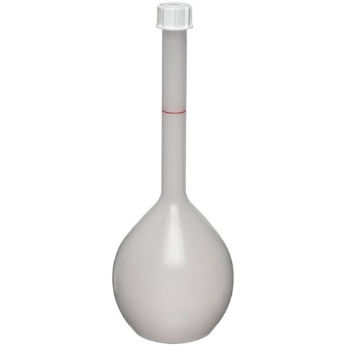 Kartell® 2415141000 Plastic Volumetric Flask with Screw Cap, Polypropylene