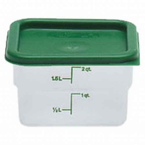 Dynalon® 451005 2L Square Graduated Lab Sample Container with HDPE SnapO