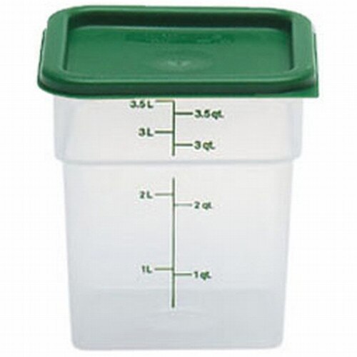 Dynalon® 451025 4L Square Graduated Lab Sample Container with HDPE SnapO