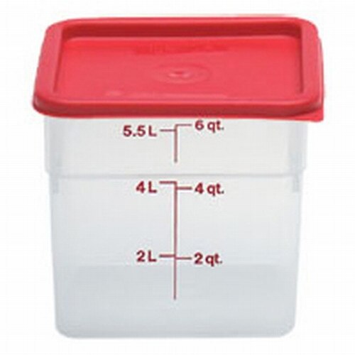 Dynalon® 451045 6L Square Graduated Lab Sample Container with HDPE SnapO
