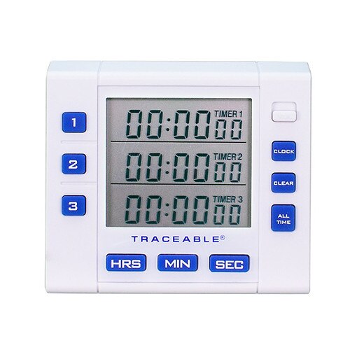 Traceable® EW9441110 ThreeChannel / Triple Display Digital Timer with Al
