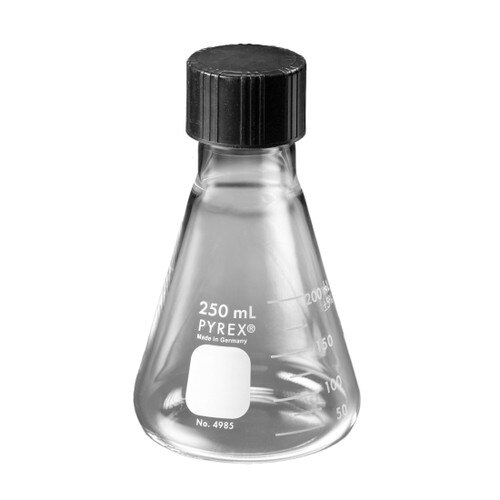 Corning® 49851L PYREX® 1L Narrow Mouth Erlenmeyer Flask with Phenolic Scre