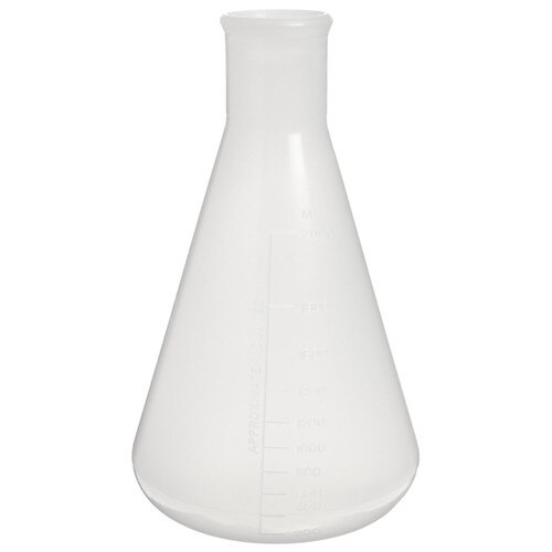 Nalgene® 41020250 Plastic Erlenmeyer Flask with Molded Graduations, Polypr