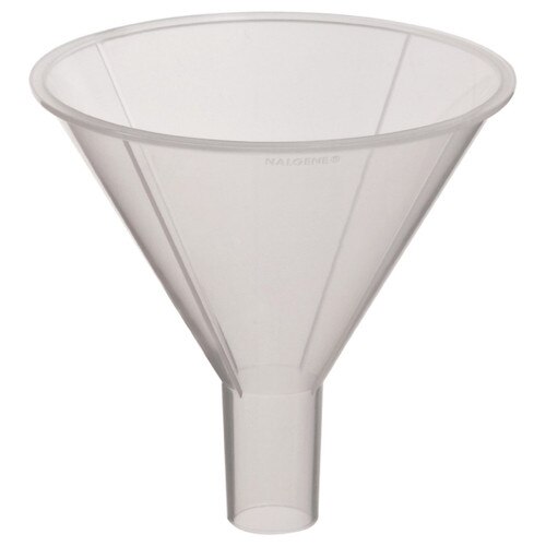 Nalgene® 42520080 Plastic 85mm Powder Funnel with 29mm Stem, Autoclavable
