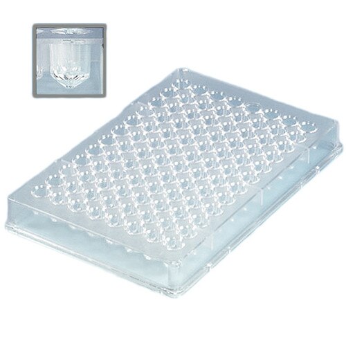 Globe Scientific 120130 Assay Microplate with VBottom Wells, 96Well x 300