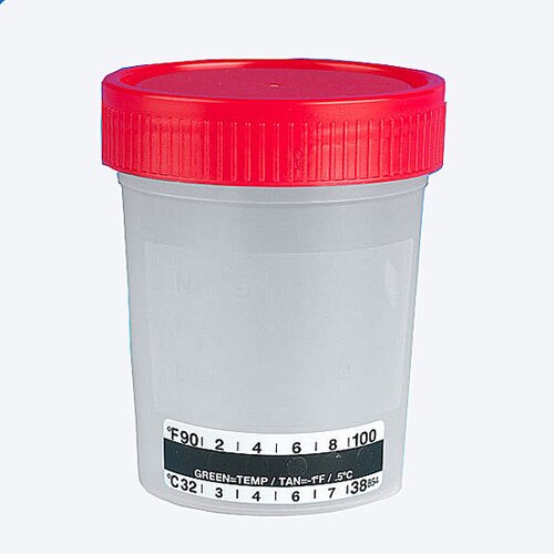 Globe Scientific 5916 Drug Test Urine Specimen Containers with Thermometer