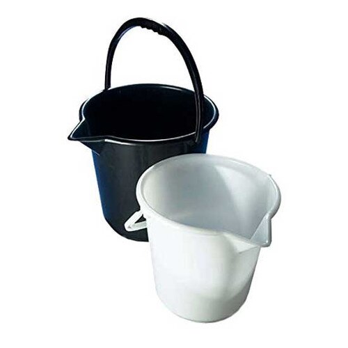 Globe Scientific BWX104 Azlon Round Lab Bucket with Pouring Spout and Handl