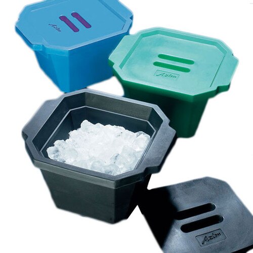 Globe Scientific IBB002P Lab Ice Bucket with Lid, 4.5Liter, Blue Foam Insu