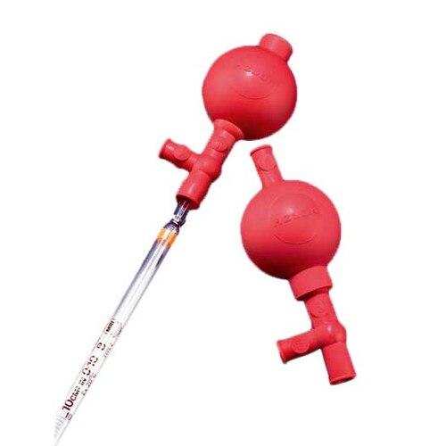Globe Scientific PWY146 Rubber Bulb Safety Pipet Filler for Pipets up to 10