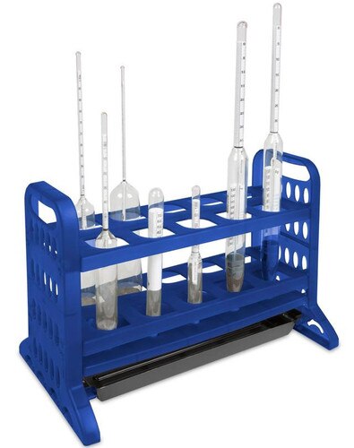 Manometer Rack Hydrometer Rack, 10-Place, Grey, 1EA