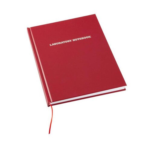 Laboratory Notebook Rutherford Laboratory Notebook, 200-pages, Lined, Red