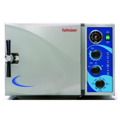 Tuttnauer® 3870M Tabletop Manual Autoclave with 15 x 27Inch Chamber & Supp