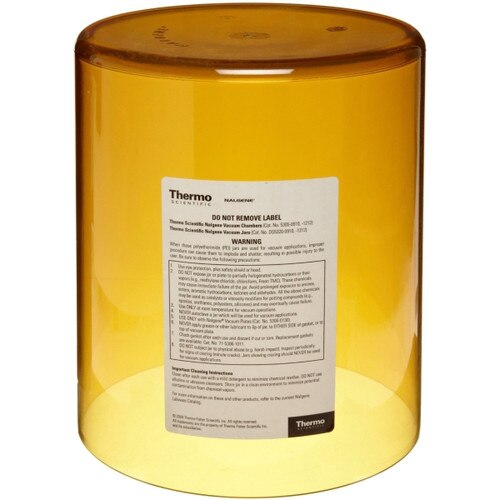 Nalgene® DS53201212 Vacuum Chamber Jar Only, 12 x 12Inch Amber Polyetheri