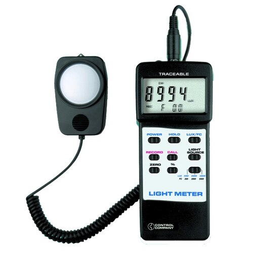 Control Company 3252 Traceable® DualDisplay Light/Lux Meter, Foot Candle