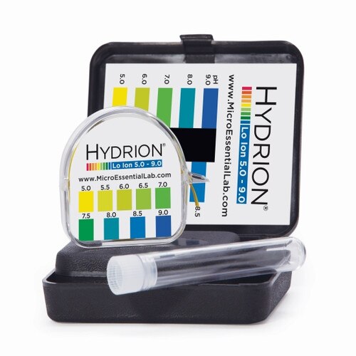 Micro Essential Lab LI5900 Hydrion™ Short Range Lo Ion pH Test Paper Kit w