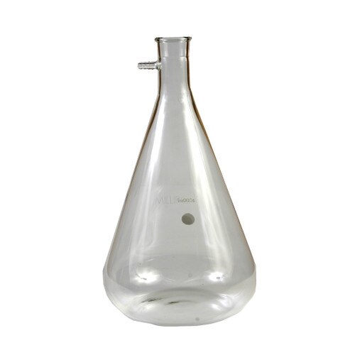 MilliporeSigma XX1004744 Glass 4L Vacuum Filtering Flask with Sidearm