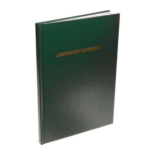 Nalgene® 63013000 Laboratory Notebook with A4 5mm Gridded Pages, Forest Gr