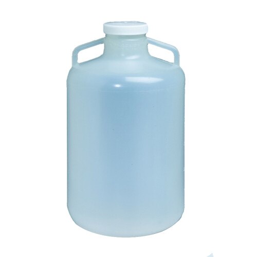 Nalgene® 22340050 Wide Mouth Round Lab Carboy with Handles, LDPE with PP