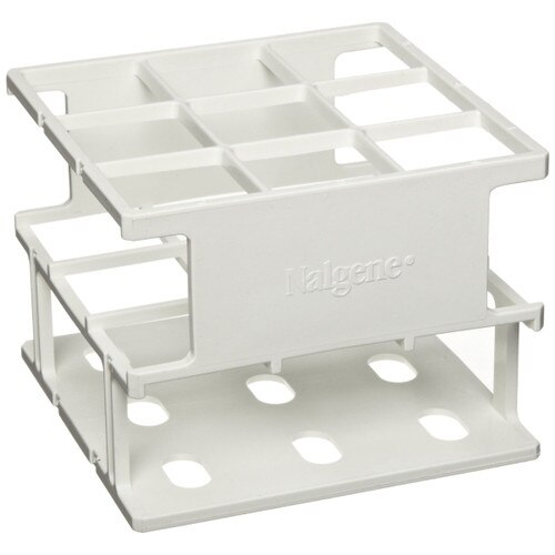 Nalgene 5972-0030 Unwire Half-Size Test Tube Rack for 30mm Tubes, 9-Well,