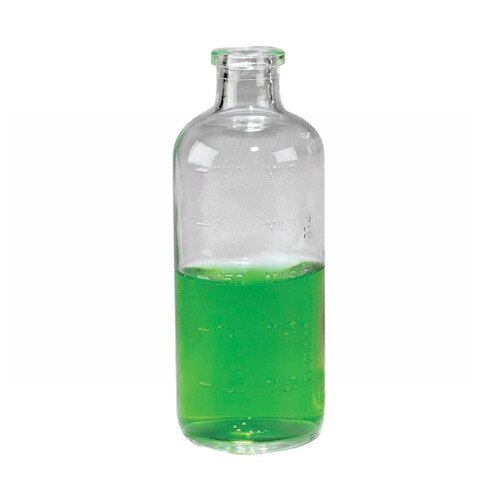 Wheaton® 223950 Graduated Clear Glass Serum Bottles with 30mm Crimp Top Fin