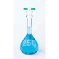 Kimble® KIMAX® Class A Wide Mouth Volumetric Flask with Color Coded PTFE [ST] Stopper